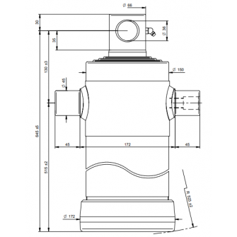 Teleskopski cilinder 4 stopnje 14 ton 1040 mm z lukjno 4041F
